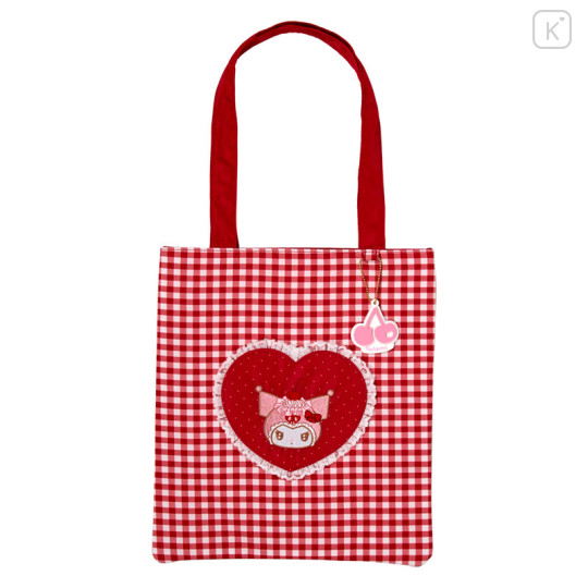 Japan Sanrio Tote Bag - Kuromi : Whipped Cherry - 1