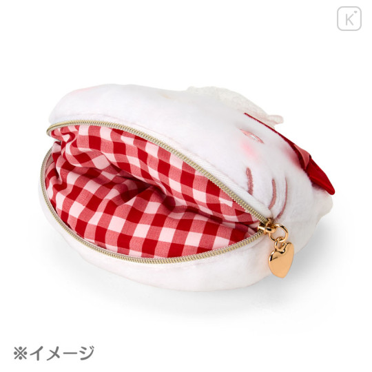 Japan Sanrio Face-shaped Pouch - Kuromi : Whipped Cherry - 3
