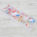 Japan Sanrio Clear Hard Shell Pencil Box - Hello Kitty : Sticker Deco - 3