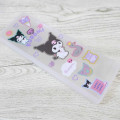 Japan Sanrio Clear Hard Shell Pencil Box - Kuromi : Sticker Deco - 3