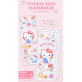 Japan Sanrio Clear Hard Shell Pencil Box - Cinnamoroll : Sticker Deco - 4