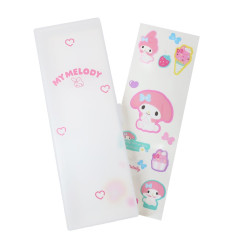 Japan Sanrio Clear Hard Shell Pencil Box - My Melody : Sticker Deco