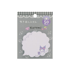 Japan Sanrio Die-cut Sticky Notes - Kuromi : Speech Bubble Wink
