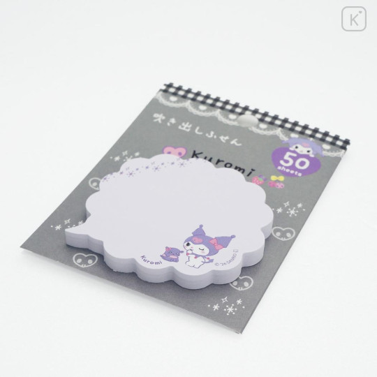 Japan Sanrio Die-cut Sticky Notes - Kuromi : Speech Bubble Wink - 2