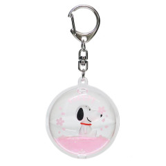 Japan Peanuts Floating Keychain - Snoopy : Sakura Pink