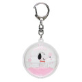 Japan Peanuts Floating Keychain - Snoopy : Sakura Pink - 1