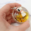 Japan Peanuts Floating Keychain - Snoopy : Star Yellow - 2