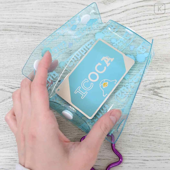 Japan The Powerpuff Girls Clear Multi Case with Carabiner (S) - Pixel Turquoise - 3