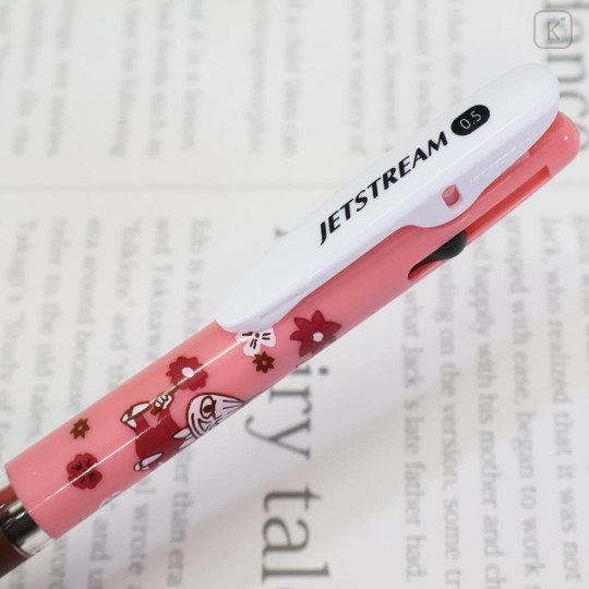 Japan Moomin Jetstream 3 Color Multi Ballpoint Pen - Little My : Flower Pink Red - 3
