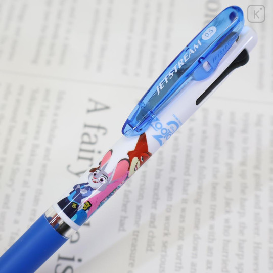 Japan Disney Jetstream 3 Color Multi Ballpoint Pen - Zootopia 2 : Judy Hopps & Nick Wilde Blue - 3