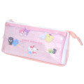 Japan Sanrio Flap Pen Pouch Pencil Case - Characters Hug Pink White - 1