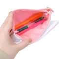 Japan Sanrio Flap Pen Pouch Pencil Case - Characters Hug Pink White - 4