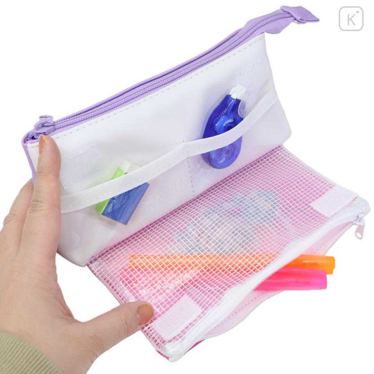 Japan The Powerpuff Girls Flap Pen Pouch Pencil Case - Pink Purple - 3