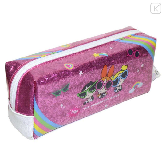 Japan The Powerpuff Girls Pen Pouch Pencil Case - Glitter Shiny Pink Sunglasses - 2