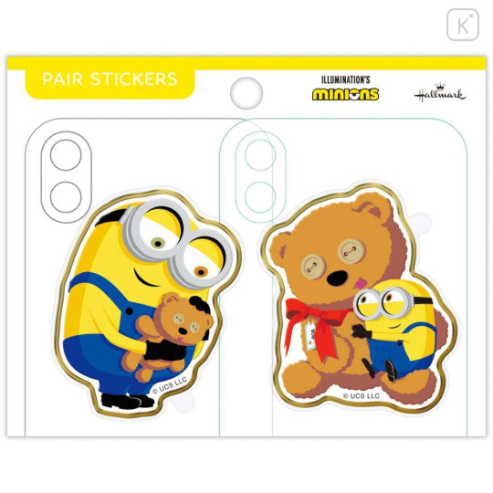 Japan Minions Acrylic Sticker - Minions : Bob & Tim Bear Hug - 2
