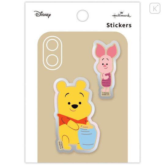 Japan Disney Acrylic Sticker - Piglet & Pooh - 2