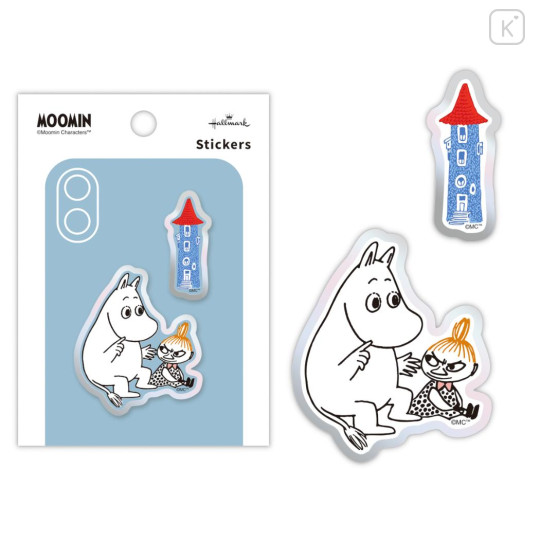 Japan Moomin Acrylic Sticker - Little My & Moomintroll : House - 1