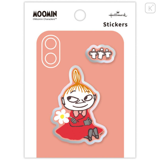 Japan Moomin Acrylic Sticker - Hattifatteners & Little My : Flower - 2