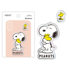 Japan Peanuts Acrylic Sticker - Snoopy & Woodstock : Hug