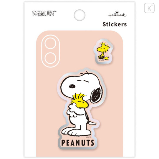 Japan Peanuts Acrylic Sticker - Snoopy & Woodstock : Hug - 2