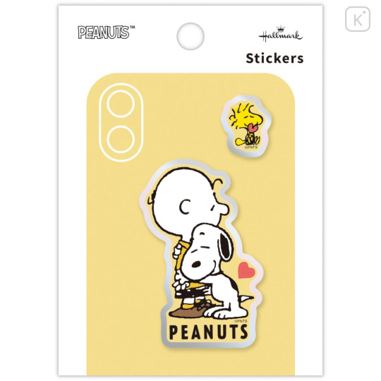 Japan Peanuts Acrylic Sticker - Snoopy : Charlie Hug - 2