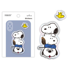 Japan Peanuts Acrylic Sticker - Snoopy & Woodstock : Brothers