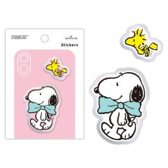 Japan Peanuts Acrylic Sticker - Snoopy & Woodstock : Big Bow Tie