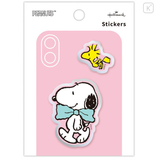 Japan Peanuts Acrylic Sticker - Snoopy & Woodstock : Big Bow Tie - 2