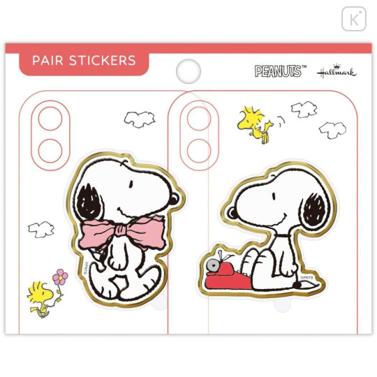 Japan Peanuts Acrylic Sticker - Snoopy : Big Bow Tie Red - 2