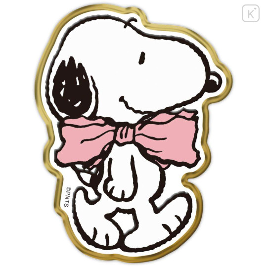 Japan Peanuts Acrylic Sticker - Snoopy : Big Bow Tie Red - 3