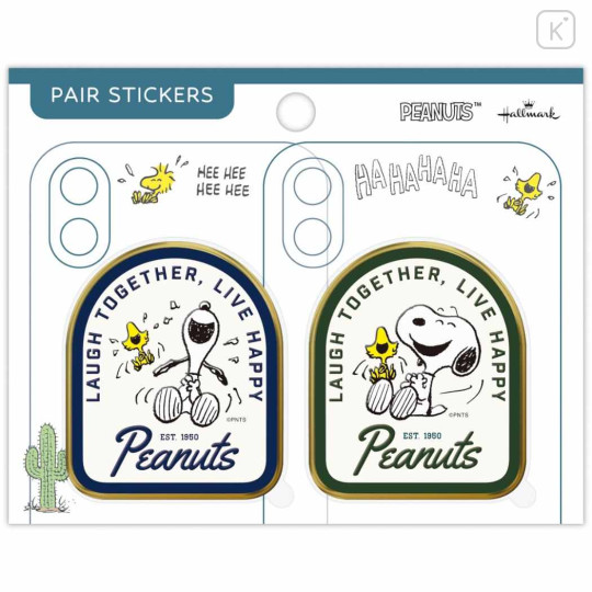 Japan Peanuts Acrylic Sticker - Snoopy & Woodstock : Laugh Together - 2