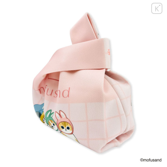 Japan Mofusand Jacquard Woven Mini Tote Bag - Rabbit Cat Pink - 5
