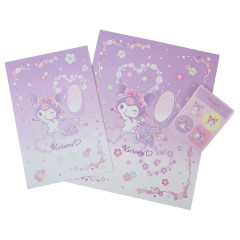 Japan Sanrio Stationery Letter Set - Kuromi : Dream Flower