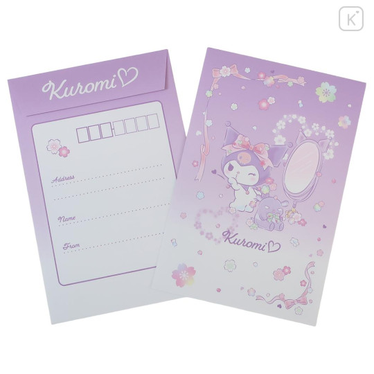 Japan Sanrio Stationery Letter Set - Kuromi : Dream Flower - 3