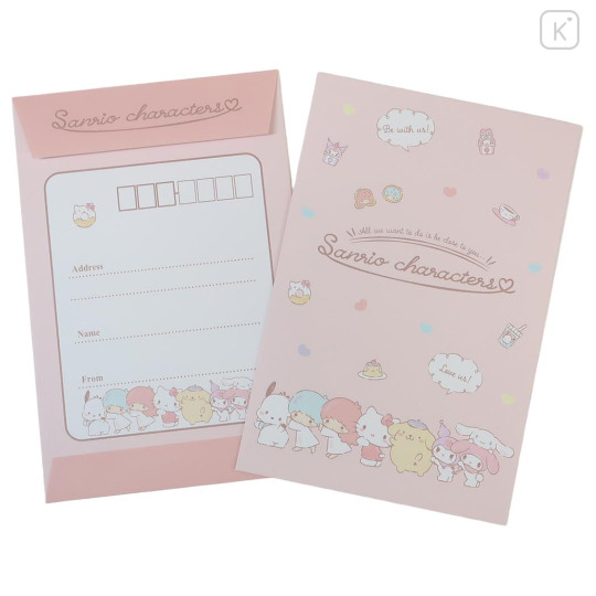 Japan Sanrio Stationery Letter Set - Characters Lineup Pink - 3