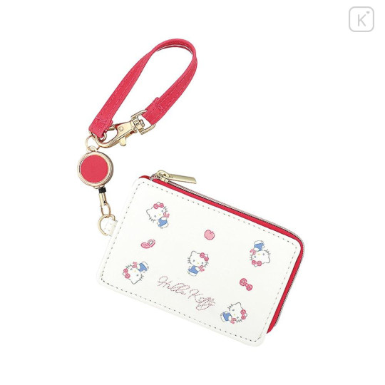 Japan Sanrio Pass Case with Reel - Hello Kitty : After School Memories - 1