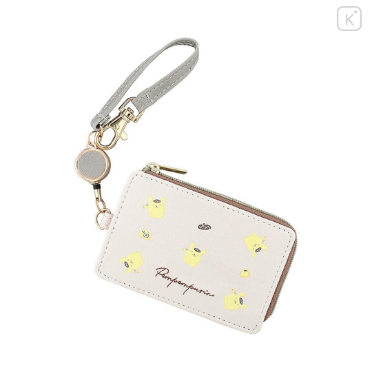 Japan Sanrio Pass Case with Reel - Pompompurin : After School Memories - 1