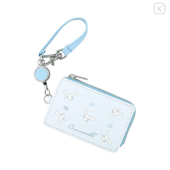 Japan Sanrio Pass Case with Reel - Cinnamoroll : After School Memories - 1