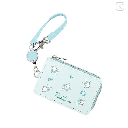 Japan Sanrio Pass Case with Reel - Pochacco : After School Memories - 1