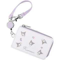 Japan Sanrio Pass Case with Reel - Kuromi : After School Memories