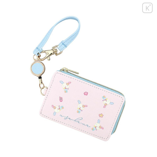 Japan Sanrio Pass Case with Reel - Usahana : After School Memories - 1