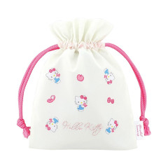 Japan Sanrio Drawstring Pouch - Hello Kitty : After School Memories