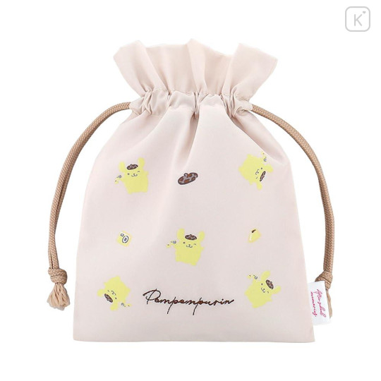 Japan Sanrio Drawstring Pouch - Pompompurin : After School Memories - 1