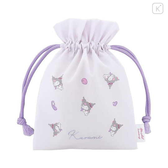 Japan Sanrio Drawstring Pouch - Kuromi : After School Memories - 1
