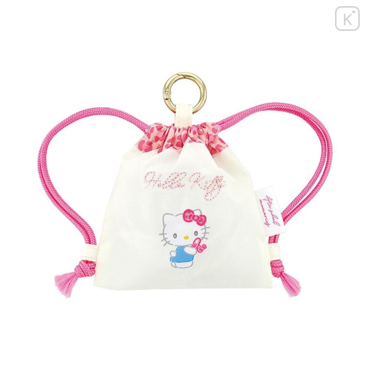 Japan Sanrio Mini Knapsack with Carabiner - Hello Kitty : After School Memories - 1
