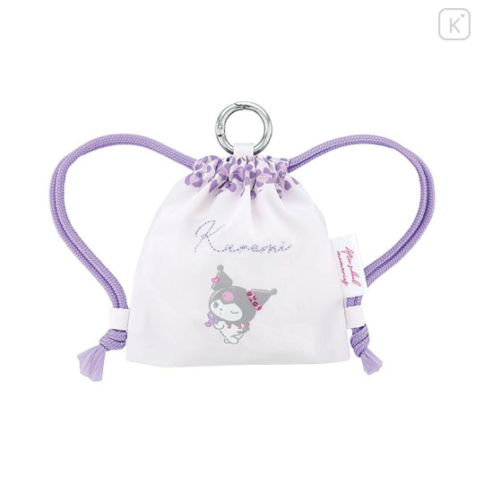 Japan Sanrio Mini Knapsack with Carabiner - Kuromi : After School Memories - 1