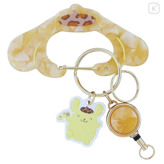Japan Sanrio Carabiner with Reel - Pompompurin : After School Memories - 1