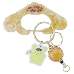 Japan Sanrio Carabiner with Reel - Pompompurin : After School Memories