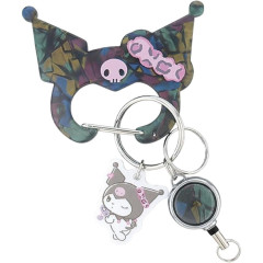 Japan Sanrio Carabiner with Reel - Kuromi : After School Memories