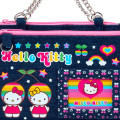 Japan Sanrio Denim Pouch - Hello Kitty : Heart-fluttering Heisei Girl - 6